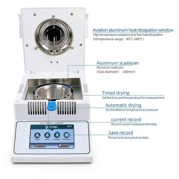 Halogen Moisture Analyzer HC-SFY105 by Hochoice with 5.5" Touchscreen-2