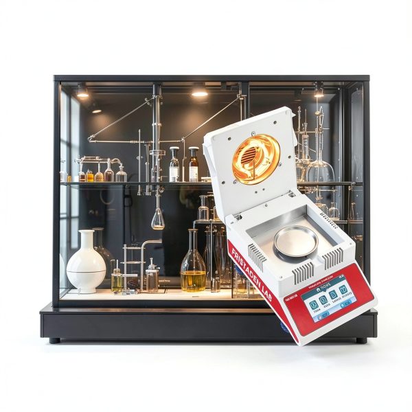 Halogen Moisture Analyzer Fristaden Lab 0.01% Readability 100g Balance-1
