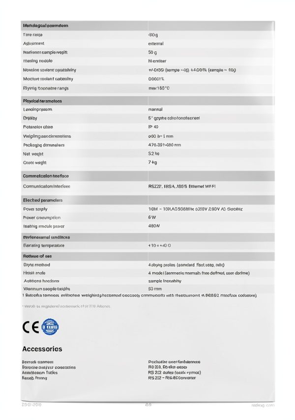 Moisture Analyzer Radwag MA 50/1.X2.A 50g Capacity with 5" Touchscreen-7